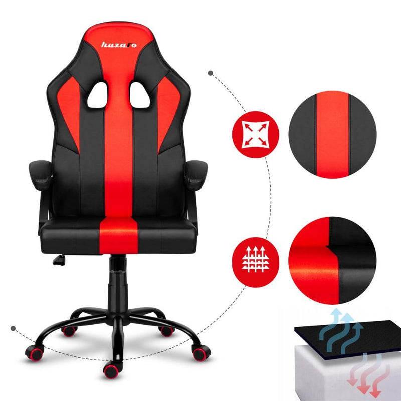 Gaming szék huzaro force 3.0 red