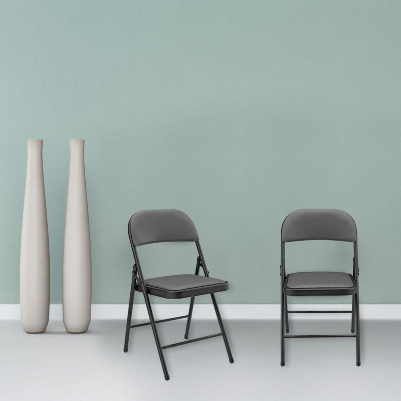 Összecsukható irodai szék 6db szürke 80 x 46 cm