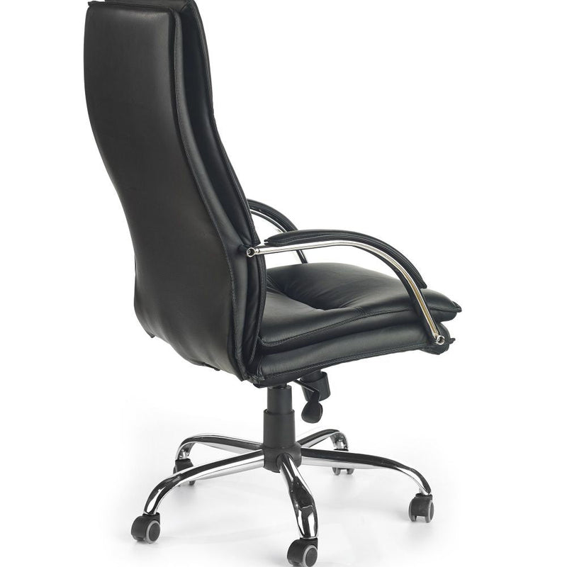 Vezetői irodai szék stanley fekete ökológiai bőrrel kárpítozva