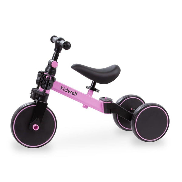 Összecsukható tricikli átalakítható pedál nélküli futó triciklivé kidwell 3 az 1-ben pico rózsaszín
